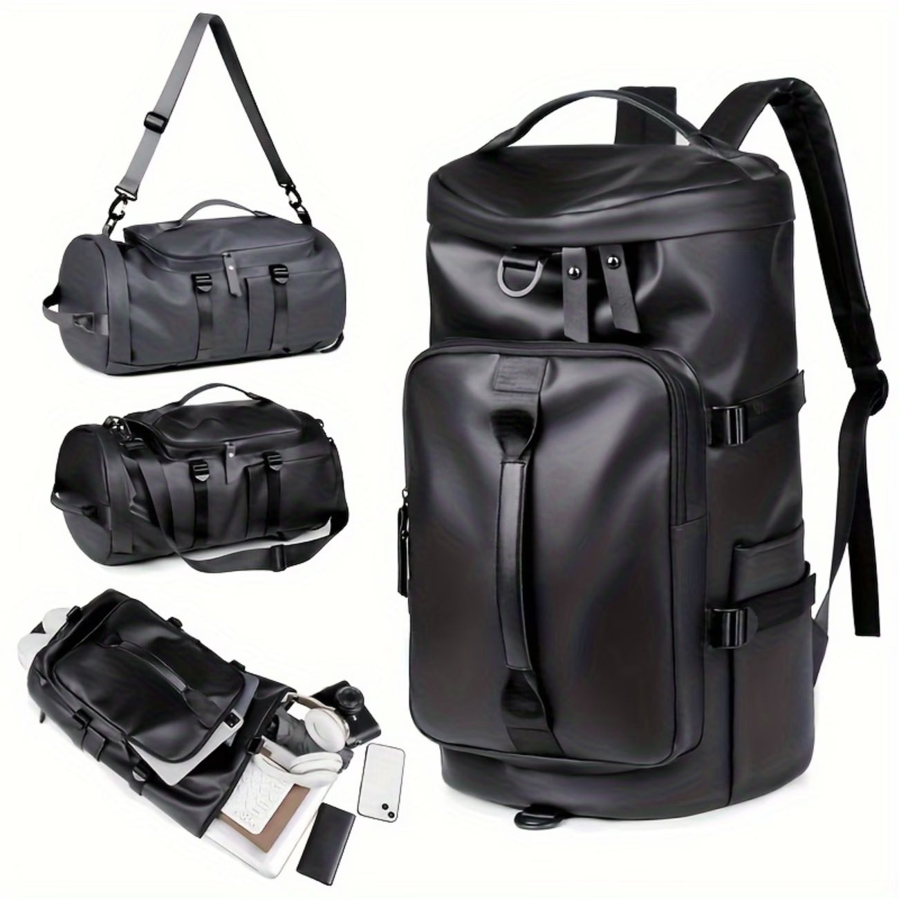 Sac à dos en cuir polyvalent