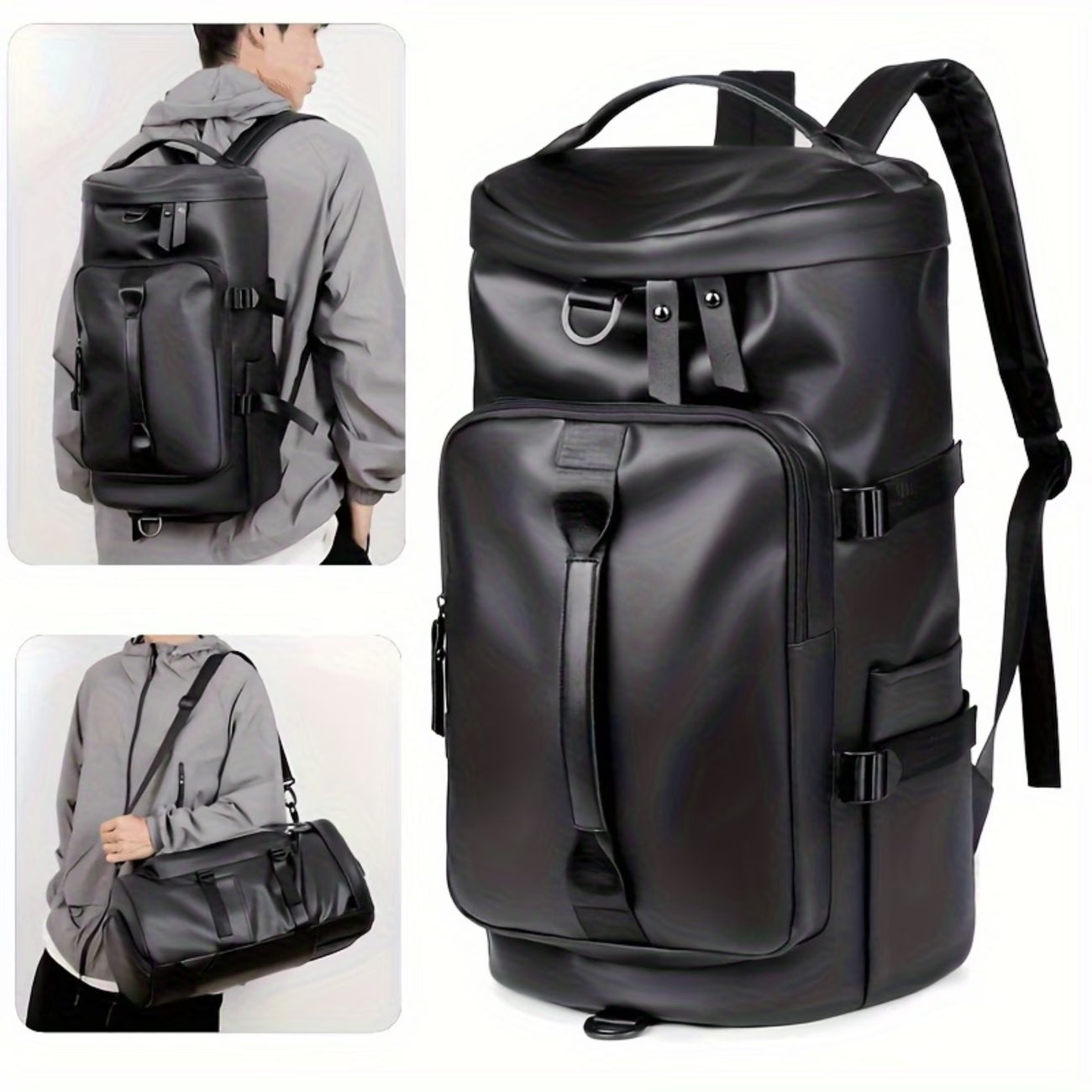Sac à dos en cuir polyvalent